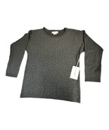 Cocobleu New York Medium Gray Sweater W/ White Dots &amp; Long Sleeves NEW W... - $18.69
