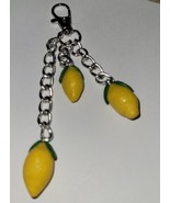 Lemon Bunch Keychain Accessory Food Charm Fruit Lemon Citrus - £6.91 GBP