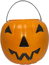 Halloween Jack o Lantern Pumpkin Bucket Blow Mold General Foam Plastics USA - £6.90 GBP