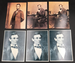 Lot of Six (6) US President Abraham Lincoln Postcards 6&quot; x 4&quot; - £11.06 GBP