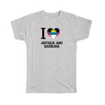 I Love Antigua and Barbuda : Gift T-Shirt Heart Flag Country Crest Citizen of Ex - £19.07 GBP