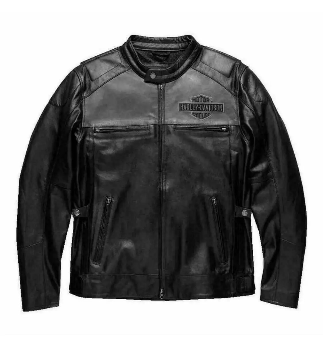 Harley Davidson Men’s VOTARY Real Black Leather Jacket
