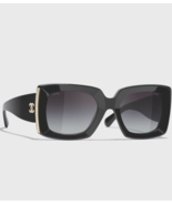 CHANEL CH 5435 Black Rectangle Sunglasses in Acetate with Gray Gradient Lenses - $385.00