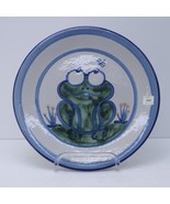 M A Hadley NEW Dinner Plate 11&quot; Frog and Dragonfly Stoneware Ceramic - $106.12 CAD