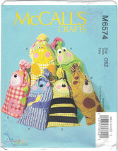 McCall's 5674 Child's Stuffed Pillow Sack or Body Pillow Dog Cat Cow Bee Frog Mo - £4.77 GBP