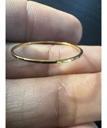 Ultra Thin Minimalist 8K 333 Gold Stacking Light weight 0.5mm Simple Siz... - $26.99