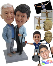Personalized Bobblehead Cute Elder Couple Posing For Picture On Their Vacation T - £124.67 GBP