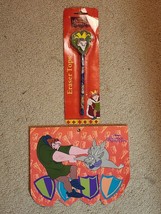 2 Lot-Disney’s Hunchback of Notre Dame Pencil Eraser Top-Jumbo Die Cut-Memo PAD - $18.35