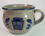 Heinz 57 Stoneware Pottery Soup Mug Cup Signed Salt Glaze 1990s Westerwald - $16.78