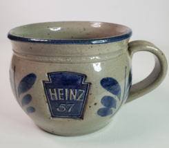 Heinz 57 Stoneware Pottery Soup Mug Cup Signed Salt Glaze 1990s Westerwald - $16.78