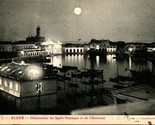 Vtg Cartolina Algeri Acqua SPORTS E Ammiragliato Illuminazione Notte - $12.24