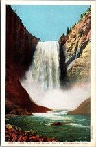 Great Fall Yellowstone Park WY Haynes Red Letter 10124 UNP WB Postcard L11 - £2.29 GBP