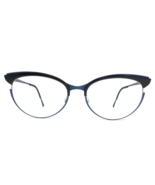 Lindberg Brille Rahmen 9838 Col. 115 Glänzend Schwarz Matt Hell Blau 53-... - $296.98