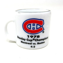 Montreal Canadians Miniature Mug 1978 Stanley Cup NHL Hockey 1&quot; Ceramic Gold Rim - £7.78 GBP