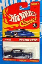 Hot Wheels Classics 2005 Series 1 #1 1957 Chevy Bel Air Black w/ WL5SPs - £7.84 GBP