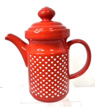 Vtg Waechtersbach West Germany White Small HEART Coffee Pot w Lid 9 1/4 ... - $68.81