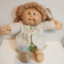 Cabbage Patch Kids Doll Vintage 1978 1982 Girl Blonde Hair Pigtails Gree... - $29.02