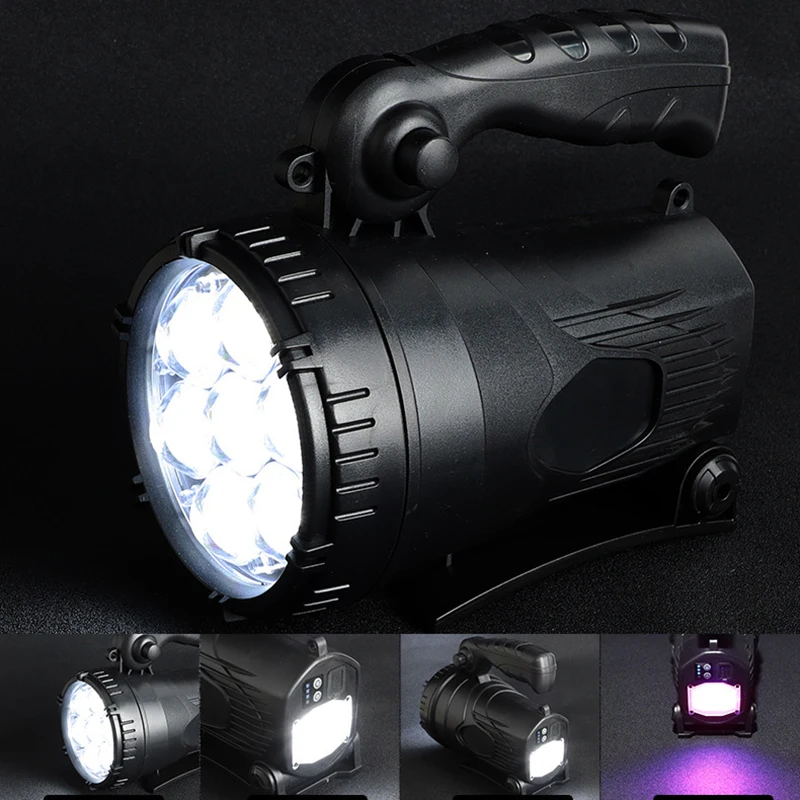 New Outdoor Portable Flashlight USB Charging Lamp Floodlight Strong Light Search - £180.33 GBP