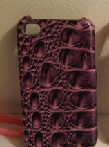 iPhone 4 Purple Scale Design Silicone Phone Case - £4.54 GBP