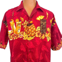 Grand Casino Hawaiian Aloha L Shirt Tiki Mug Pineapple Paradise Hibiscus Kona - £47.44 GBP
