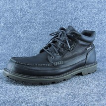 Rockport A13045 Men Chukka Boots Black Leather Lace Up Size 10.5 Medium - £35.61 GBP