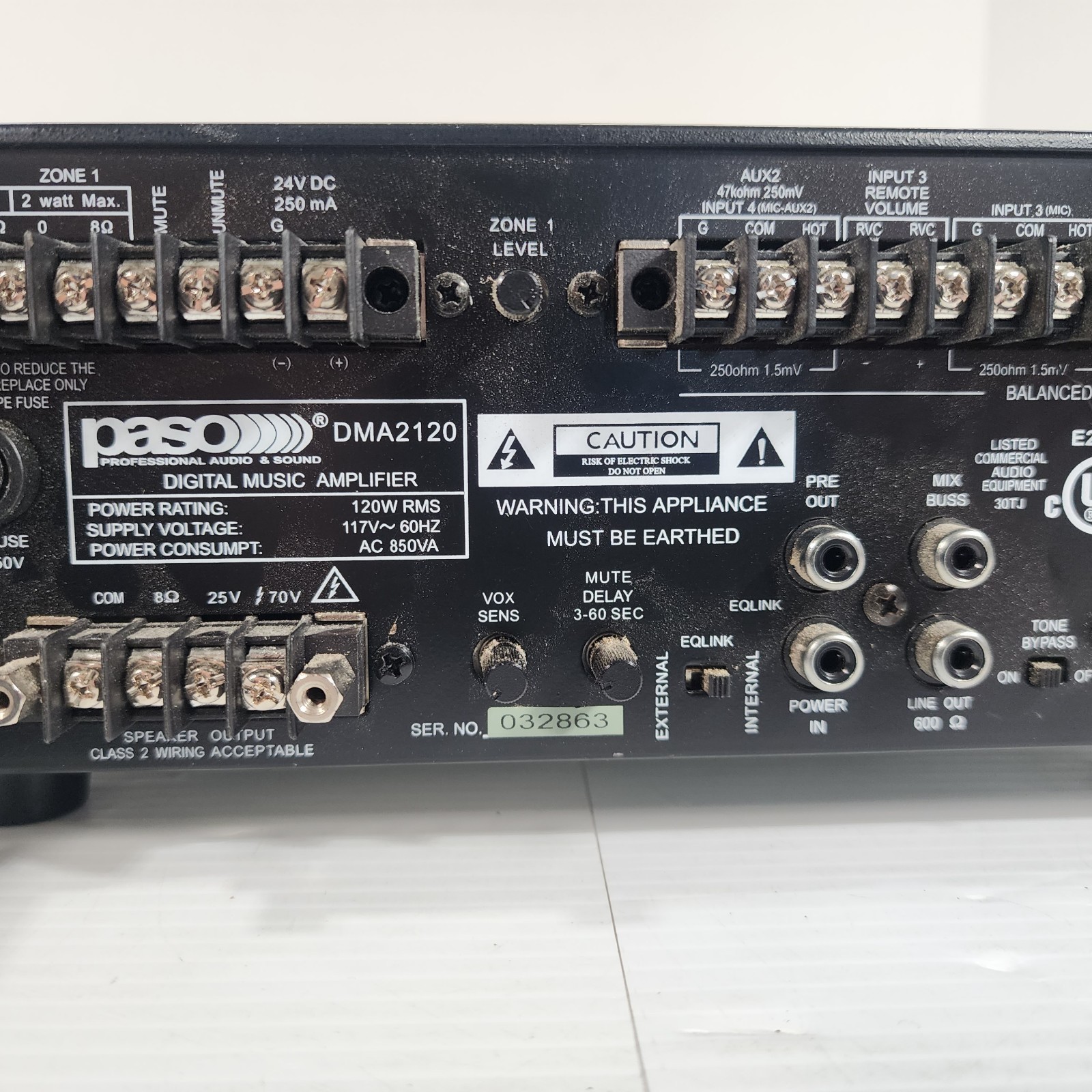 Paso Muzak DMA2120 MUDMA2120 Black 120W 117V 60HZ Digital Music AmplifierDMA Item image 8