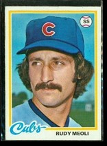 Vintage 1978 TOPPS Baseball Trading Card #489 RUDY MEOLI Chicago Cubs - £6.70 GBP