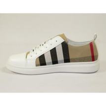 Men's Sneaker English Stripped By Moderno MJS-706 Beige/red/black image 4