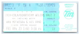 Van Morrison Concert Ticket Stub Avril 23 1993 Chicago Illinois - $41.51