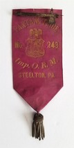 Antique Improved Order Red Men Steelton Pa Metal Tomahawk Pin Paxtang Tribe 243 - £54.56 GBP