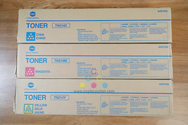 Genuine Konica Minolta TN214 CMY Toner Cartridges BizHub C200/C203/C253 Same Day - $207.90