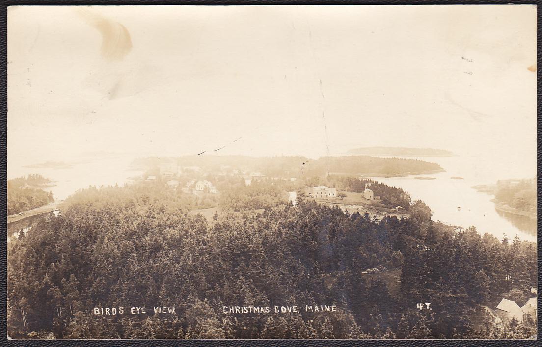 Primary image for Christmas Cove, Maine RPPC BEV Birds-Eye View - Eastern Illustrating Co. #4T