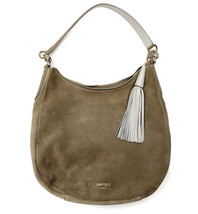 Jimmy choo Purse Taupe suede leather shoulder bag 339365 - £562.18 GBP