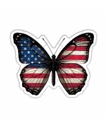 Butterfly USA Flag Sticker,  Peel N&#39; Stick, Different sizes - $2.96+