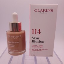 Clarins Skin Illusion Natural Hydrating Foundation NO SPF 114 CAPPUCCINO - £16.84 GBP