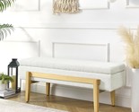 Ottoman Rectangular Bench, Soft Bag Storage Bench Made Flannelette And S... - $311.99