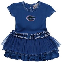 NCAA Florida Gators Logo on Pin Dot Royal Blue Tutu Dress 2T Two Feet Ahead #258 - £21.53 GBP