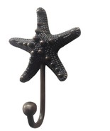 set of Brass STARFISH Clothes Hanger 6.1&quot; Vintage Pants Hook Strong Wall... - $79.95 CAD+