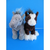 Webkinz lot of 2 Horses Clydesdale &amp; Grey Arabian No Code - $14.03