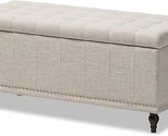 Baxton Studio Sherrill Modern Classic Beige Fabric Upholstered Button-Tu... - $342.99