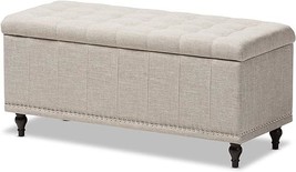 Baxton Studio Sherrill Modern Classic Beige Fabric Upholstered Button-Tufting St - £270.27 GBP