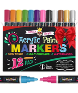 CHALKY CROWN Acrylic Paint Markers - Acrylic Paint Pens for Rock Paintin... - £14.30 GBP