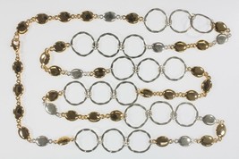 RLM Studios Sterling Silver Two Tone Rings 36&quot; Chain Link Necklace - £248.95 GBP