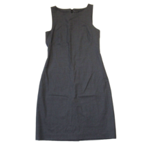 NWT Theory Sleeveless Betty Sheath in Charcoal Gray Tailor Stretch Wool Dress 12 - $100.00