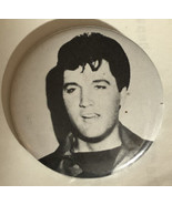 Elvis Presley Black And White Pinback Button Young Elvis J4 - £5.48 GBP