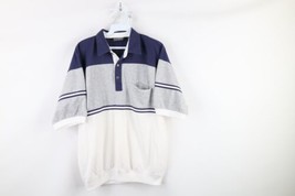Vintage 90s Streetwear Mens Medium Color Block Collared Pullover Polo Shirt - £30.97 GBP