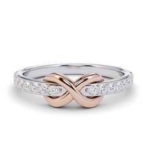 0.40 Ct Round Cut Diamond Wedding Engagement Ring 14k Two Tone Gold Finish 925 - £71.10 GBP