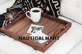 Nauticalmart Square Breakfast Tray handmade, solid wood, newlywed home decor gif - £78.58 GBP