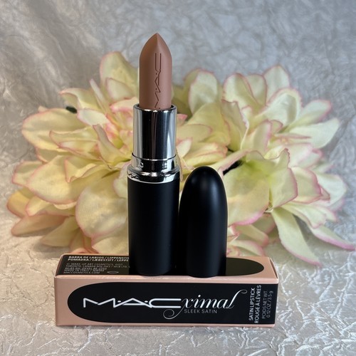 MAC MACXIMAL 833 CREME D&#39;NUDE Sleek Satin Lipstick Full Size 0.12oz NIB ... - $21.73