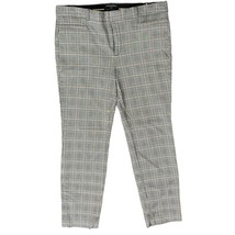 Banana Republic Sloan Plaid Black Tan Slim Leg Trousers Pants size 12 Po... - $363.56 MXN